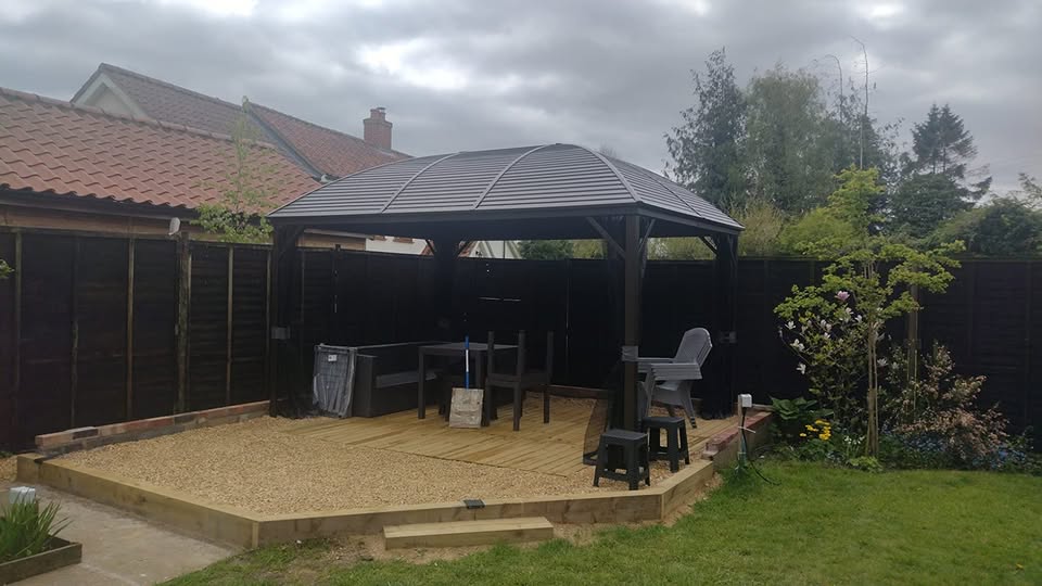 3x4meter Aluminium Framed Roof Gazebo Galvanised Luxury Garden Gazebo Metal Roof Hard Top Gazebo