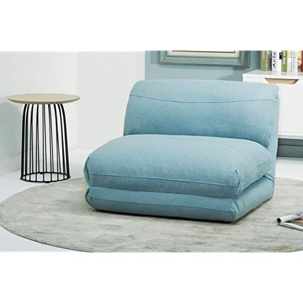 GIA Tri-Fold Sofa Bed, With Pillow, Yellow Yellow With Legs