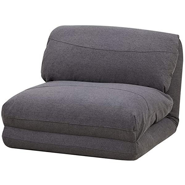 GIA Tri-Fold Sofa Bed, With Pillow, Yellow Yellow With Legs