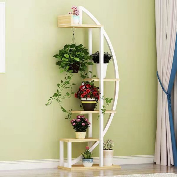 Floor-standing creative multi-layer flower shelf