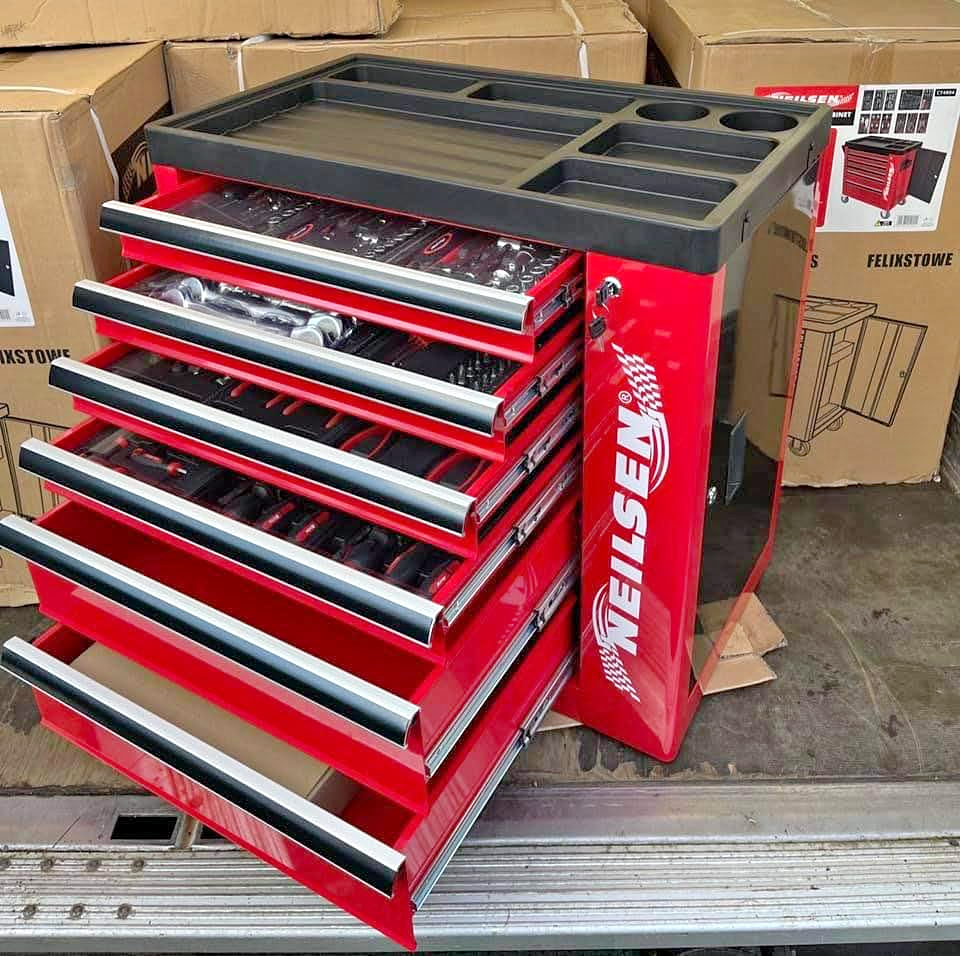 BRAND NEW GERMAN TOOL BOX WITH TOOLS