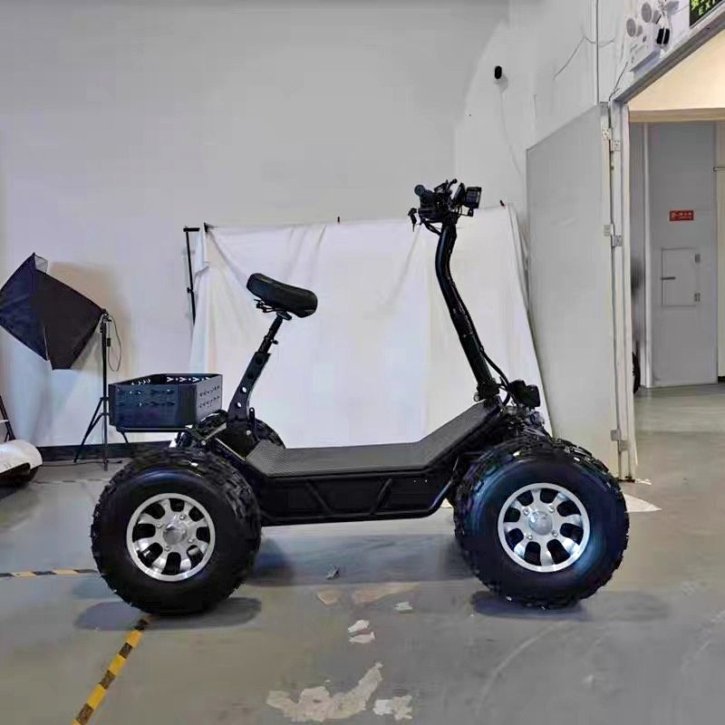 E7-5 4WD 60v50a 4 Wheel Golf Cart(Solid Black)
