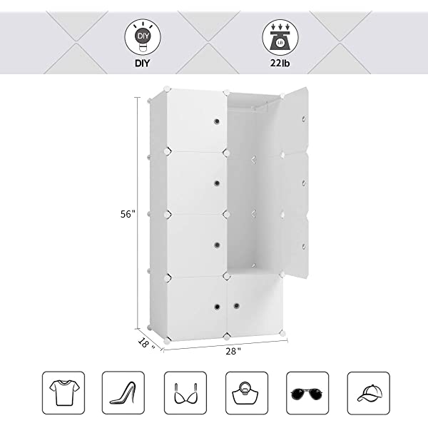 Aeitc Portable Wardrobe Closets 14