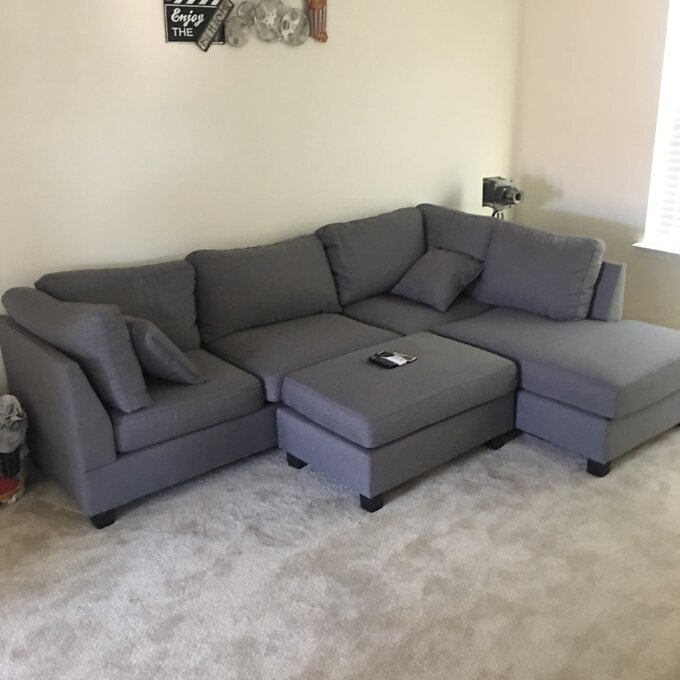 【Furniture】Hemphill 3 - Piece Upholstered Chaise Sectional