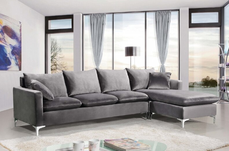 Adedapo 110″ Wide Velvet Reversible Sofa & Chaise