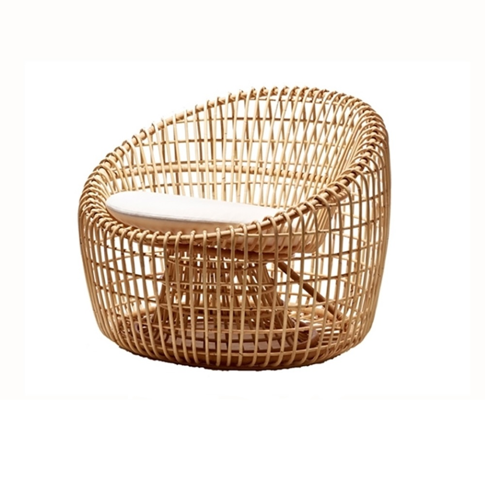 Austin rattan outdoor bucket chair with cushioned wooden nest; A clearance sale