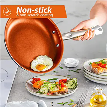 Copper Pots and Pans Set -23pc Copper Cookware Set Copper Pan Set Ceramic Cookware Set Ceramic Pots and Pans Set Nonstick Induction Cookware Sets Pot and Pan Set Nonstick Cookware Set Black